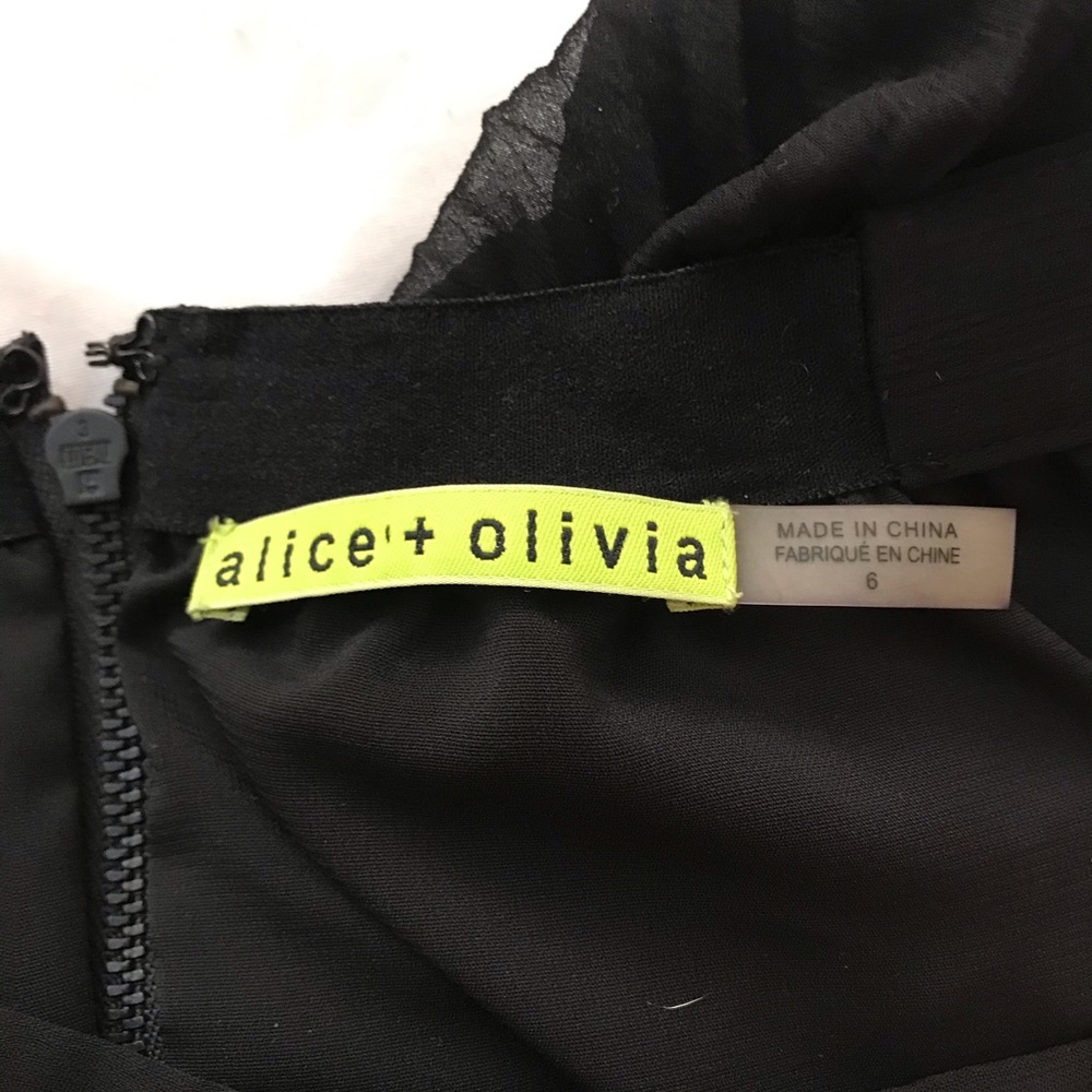Alice + Olivia floor length black skirt